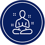 person meditating icon